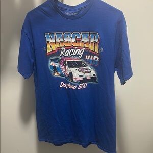 Blue NASCAR Racing Graphic T-Shirt Men’s (Large)